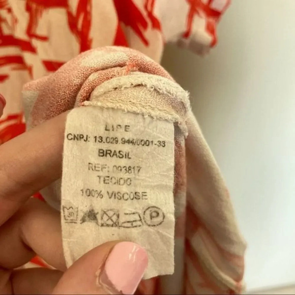 CAVENDISH BRASIL Orange and White Dress Size 40 - Picture 6 of 6